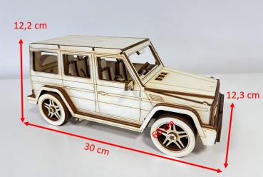 Geländewagen Modell  als 3D Bausatz - Abmessungen